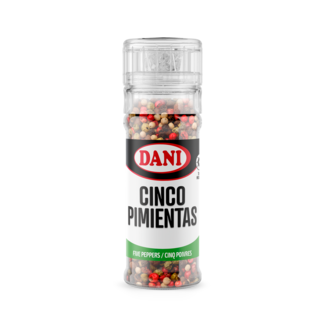 Cinco pimientas con molinillo 40g