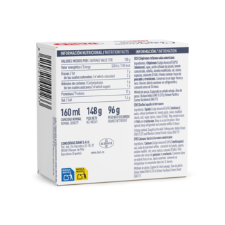 Back view Stuffed squid in hot sauce 148g