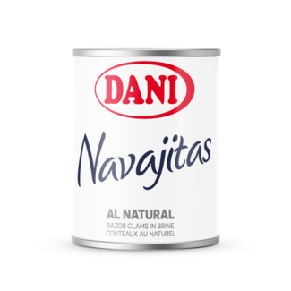 Front view Razor clams in brine