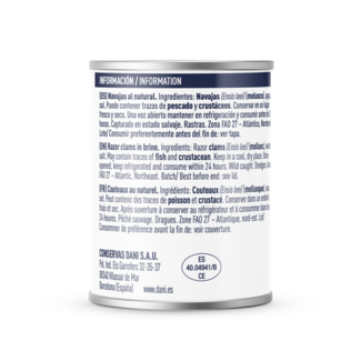 Vista trasera Navajitas al natural 185g