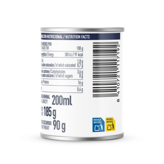 Vista trasera Navajitas al natural 185g